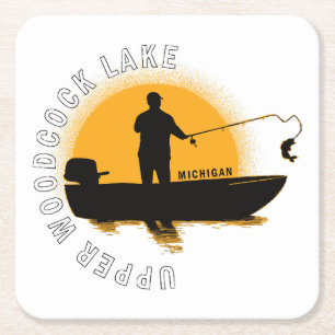 Meren Vissen Michigan Kartonnen Onderzetters