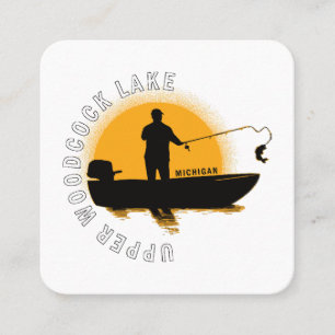 Meren Vissen Michigan Vierkante Visitekaartje