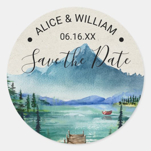 Merenberg Trouwdag Save the Date Sticker (Voorkant)
