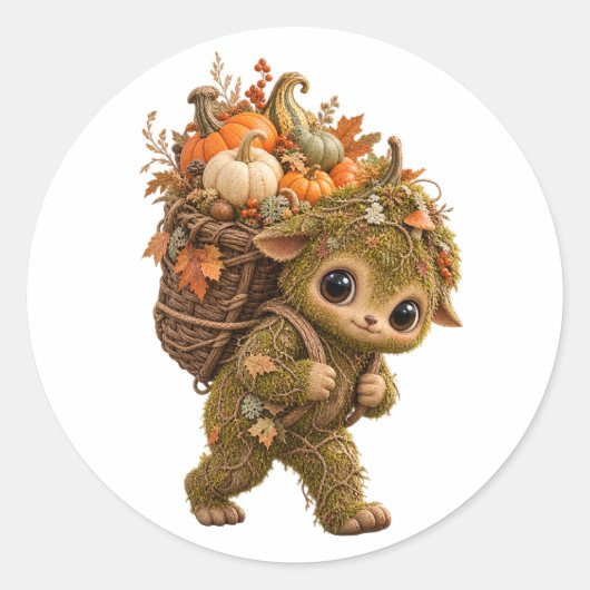 Merenbos Dwerg Totetas Ronde Sticker (Voorkant)