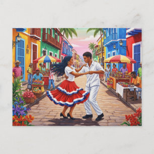 Merengue dansers Dominicaanse Republiek Briefkaart
