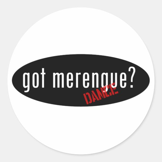 Merengue Items - geen merengue Ronde Sticker (Voorkant)
