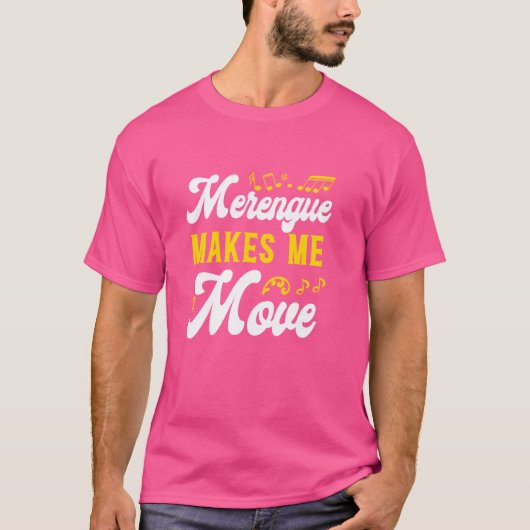 Merengue Makes Me Move Merengue Reggaeton Salsa Mu T-shirt (Voorkant)