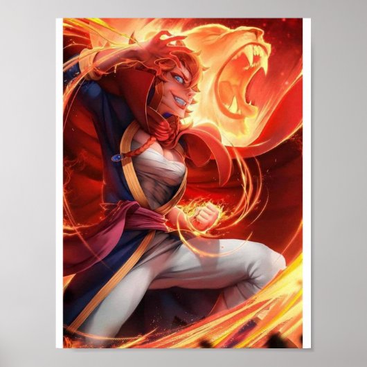 Mereoleona Vermiljoen Fire Magic Poster (Voorkant)
