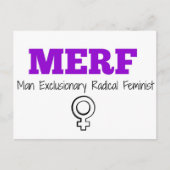 MERF - Man Exclusionair Radicaal feminist Briefkaart (Voorkant)