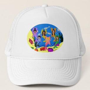 Merfairies in oceaan met Pet van dolfijnen