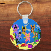 Merfairies in oceaan met Sleutelhanger van dolfijn (Voorkant)