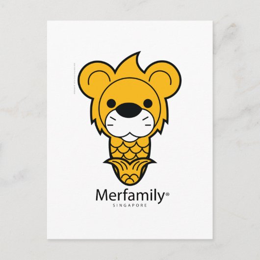 "Merfamily®" SINGAPORE Briefkaart (Voorkant)