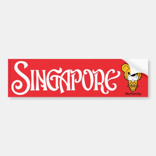 Merfamily® SINGAPORE Bumpersticker II (Voorkant)