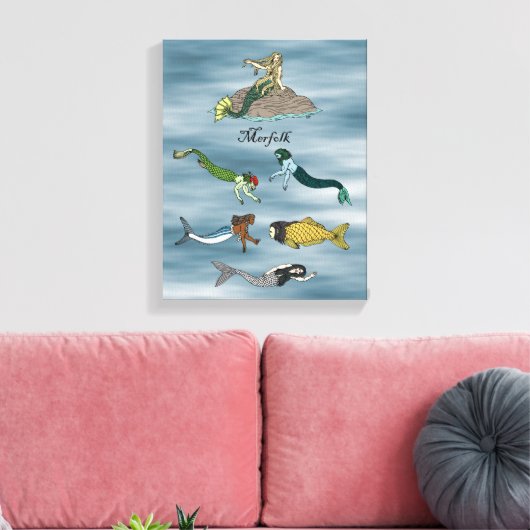 Merfolk Canvas Afdruk (Insitu (Woonkamer))