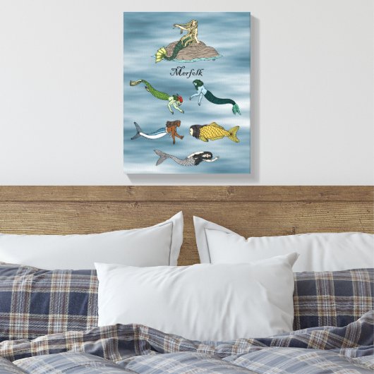 Merfolk Canvas Afdruk (Insitu (Slaapkamer))