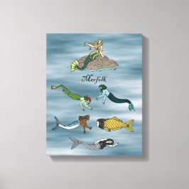 Merfolk Canvas Afdruk