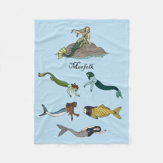 Merfolk Fleece Deken (Voorkant)