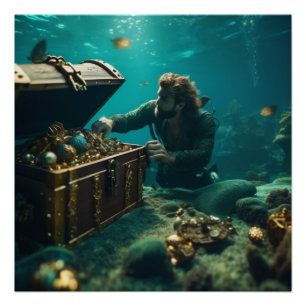 Merfolk Merman Perfect Poster