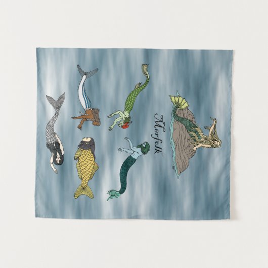 Merfolk Wandkleed (Voorkant (horizontaal))