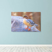 Merganser Canvas Afdruk (Insitu (Houten vloer))