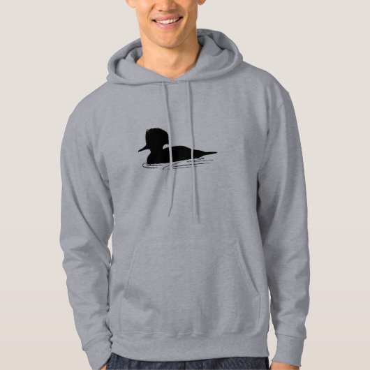 Merganser Duck in Silhouette Hoodie (Voorkant)