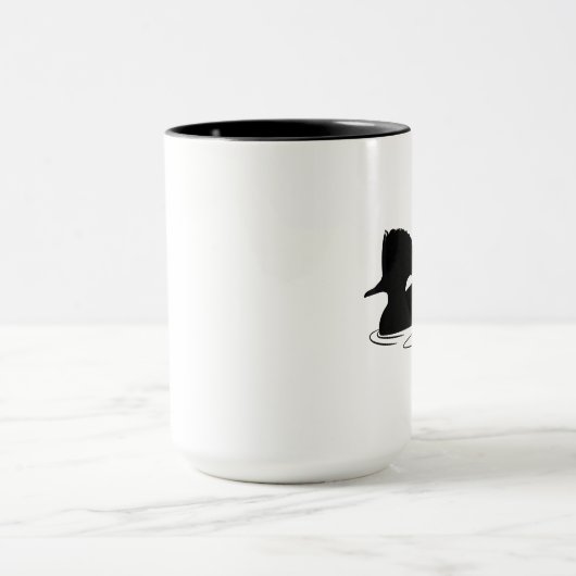 Merganser Duck in Silhouette Mok (Midden)