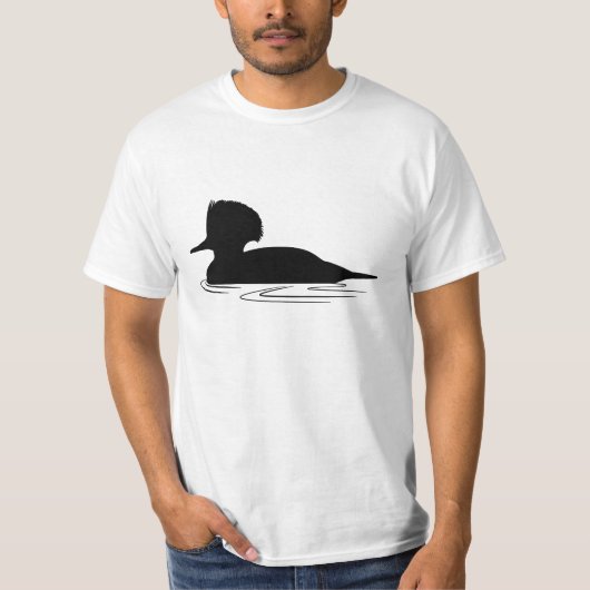Merganser Duck in Silhouette T-shirt (Voorkant)