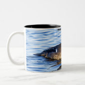 Merganser Duck Tweekleurige Koffiemok (Links)