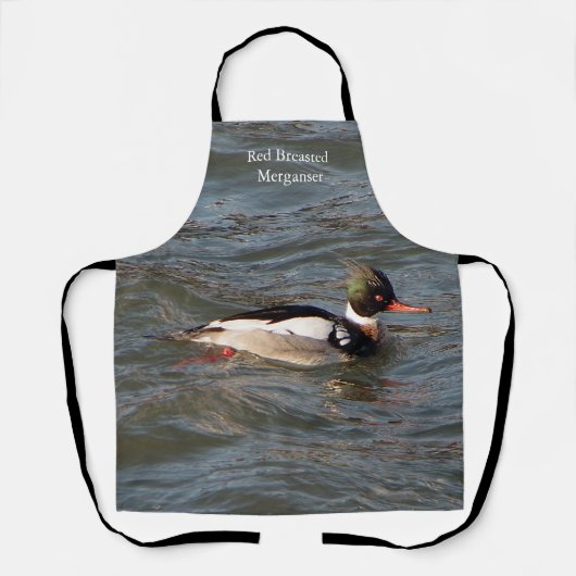 Merganser-schort met rode borst schort (Voorkant)