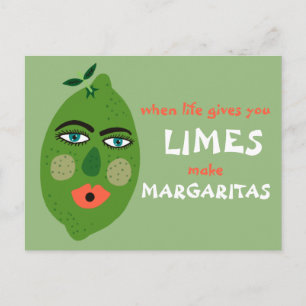 Mergaritas Whimsical Limes Briefkaart maken