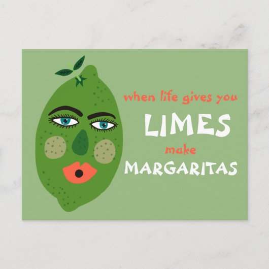 Mergaritas Whimsical Limes Briefkaart maken (Voorkant)