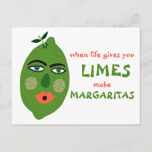 Mergaritas Whimsical Limes Briefkaart maken (Voorkant)