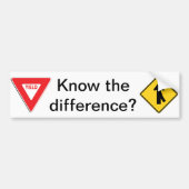 Merge/Yield weet het verschil? Bumpersticker (Voorkant)