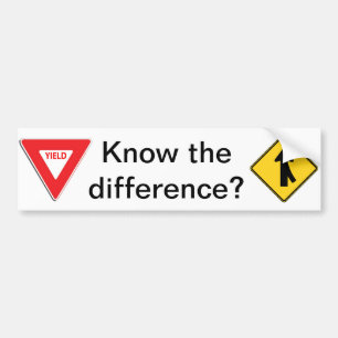 Merge/Yield weet het verschil? Bumpersticker