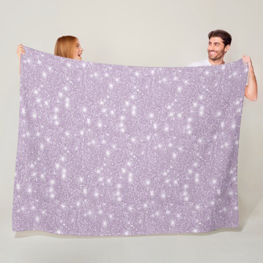 Mergelijk Lavendel Nep Glitter Glans Fleece Deken (In situ)