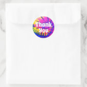 Mergelroze Tie-Dye Bedankt Ronde Sticker (Tas)