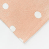 Mergelroze witte stippen vlinder fleece deken (Hoek)