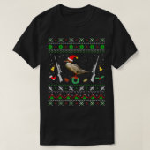 Mergus merganser Duck Hunting Funny Kerstmis T-shirt (Design voorkant)