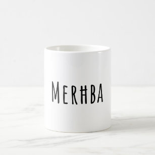 Merħba (mer-hba) - Welkom   Zwart Koffiemok