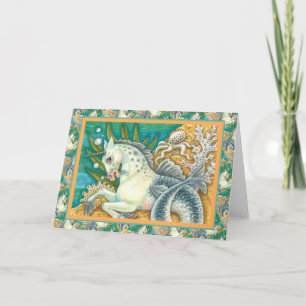 MERHORSE EN WITTE OCTOPUS, FANTASY UNICORN Blank Kaart