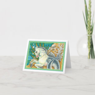 MERHORSE EN WITTE OCTOPUS, FANTASY UNICORN Blank Kaart