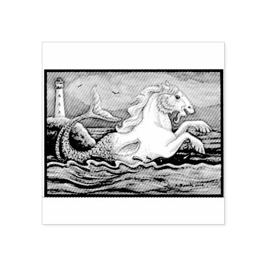 MERHORSE & LIGHT HOUSE FANTASY RUBBER STEMPEL (Afrduk)