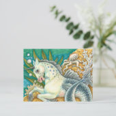 MERHORSE & WHITE OCTOPUS, FANTASY UNICORN HORSE BRIEFKAART (Staand voorkant)