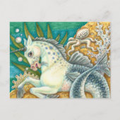 MERHORSE & WHITE OCTOPUS, FANTASY UNICORN HORSE BRIEFKAART (Voorkant)