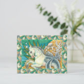 MERHORSE & WHITE OCTOPUS, FANTASY UNICORN HORSE BRIEFKAART (Staand voorkant)
