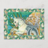 MERHORSE & WHITE OCTOPUS, FANTASY UNICORN HORSE BRIEFKAART (Voorkant)