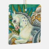 MERHORSE & WHITE OCTOPUS, FANTASY UNICORN HORSE KERAMISCH ORNAMENT (Rechts)
