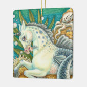 MERHORSE & WHITE OCTOPUS, FANTASY UNICORN HORSE KERAMISCH ORNAMENT (Links)