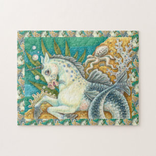 MERHORSE & WHITE OCTOPUS, FANTASY UNICORN HORSE LEGPUZZEL
