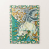 MERHORSE & WHITE OCTOPUS, FANTASY UNICORN HORSE LEGPUZZEL (Verticaal)