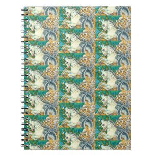 MERHORSE & WHITE OCTOPUS, FANTASY UNICORN HORSE NOTITIEBOEK