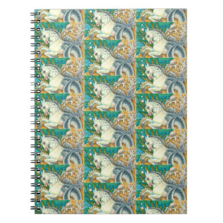 MERHORSE & WHITE OCTOPUS, FANTASY UNICORN HORSE NOTITIEBOEK
