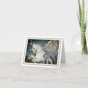 MERHORSE & WITTE OCTOPUS, FANTASIE EENHOORN Blank Kaart