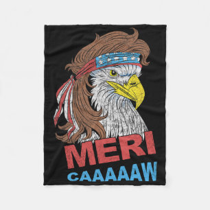 Meri-caaaaaw - Adelaar Mullet 4 juli VS Amerika Fleece Deken